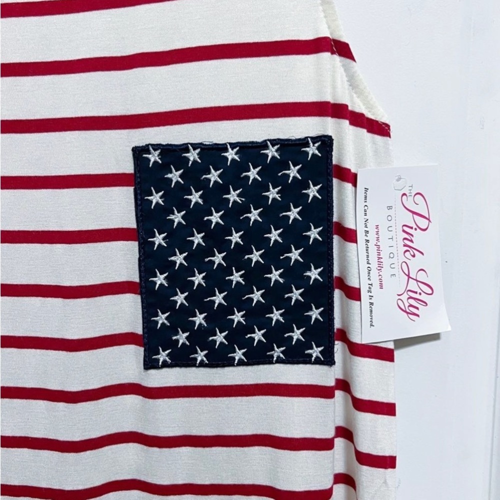 NWT Pink Lily Patriotic Tank Top - Picture 4 of 8